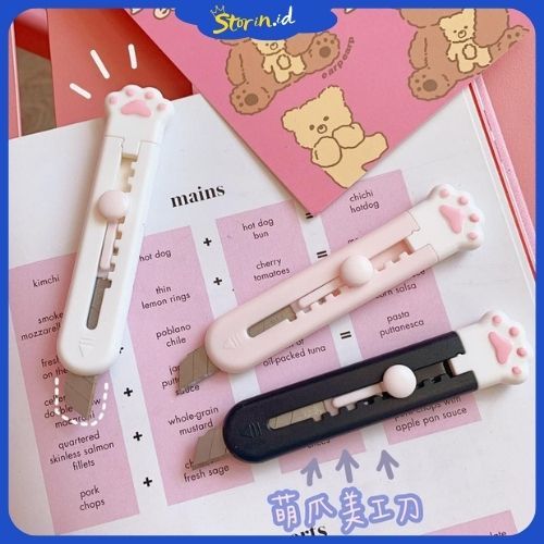

STORIN - Hand Cutter Paw Mini Cutter Multifungsi Pemotong Lucu Pink Whiite Hitam