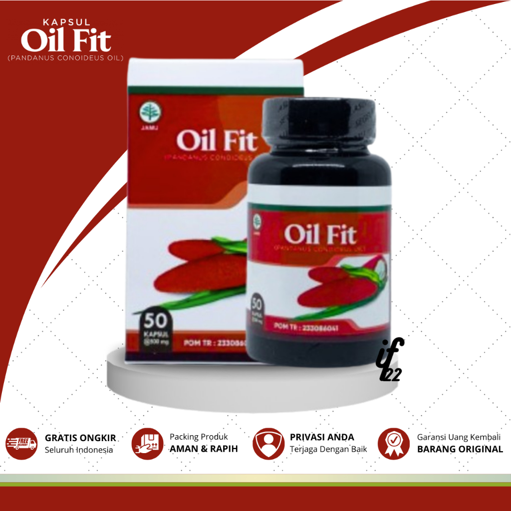 OilFit Suplemen Vitamin untuk Kesehatan Mata, Kapsul Oil Fit Original Ekstrak Buah Merah Papua - Oba