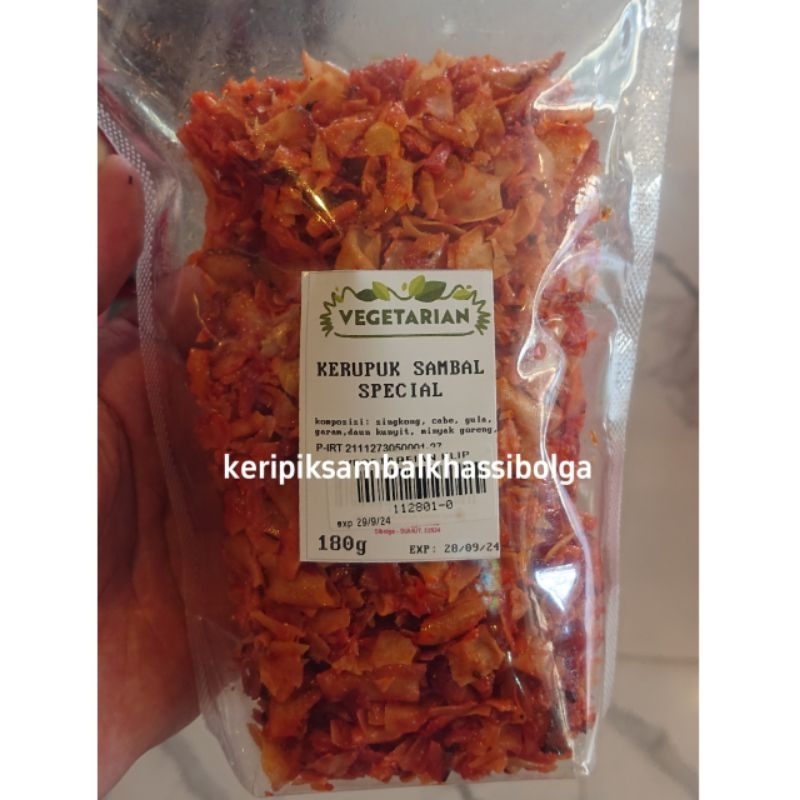 

Keripik Sambal Sibolga Varian Vegetarian Isi 180 Gram