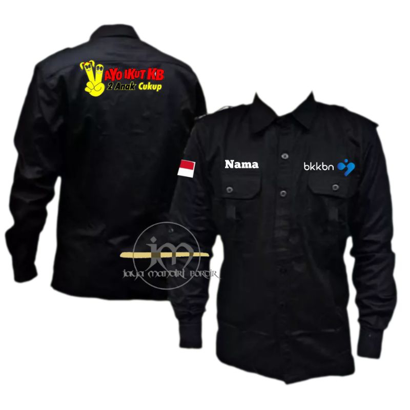KEMEJA BKKBN BORDIR|| SERAGAM BKKBN BORDIR || KEMEJA AYO IKUT KB BORDIR