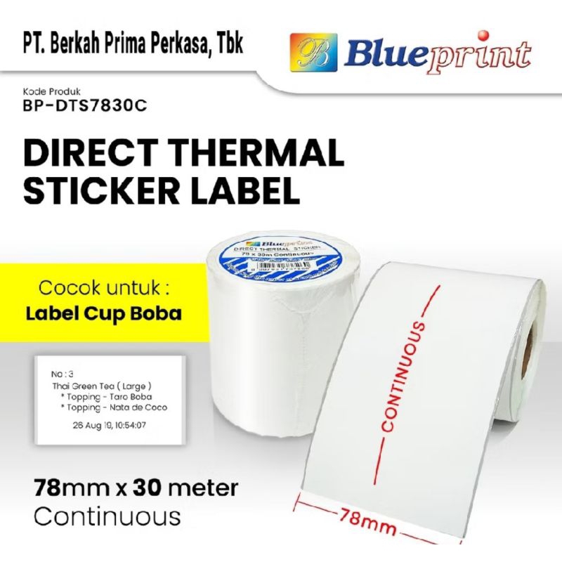 

Direct thermal 78 x 30m continues from