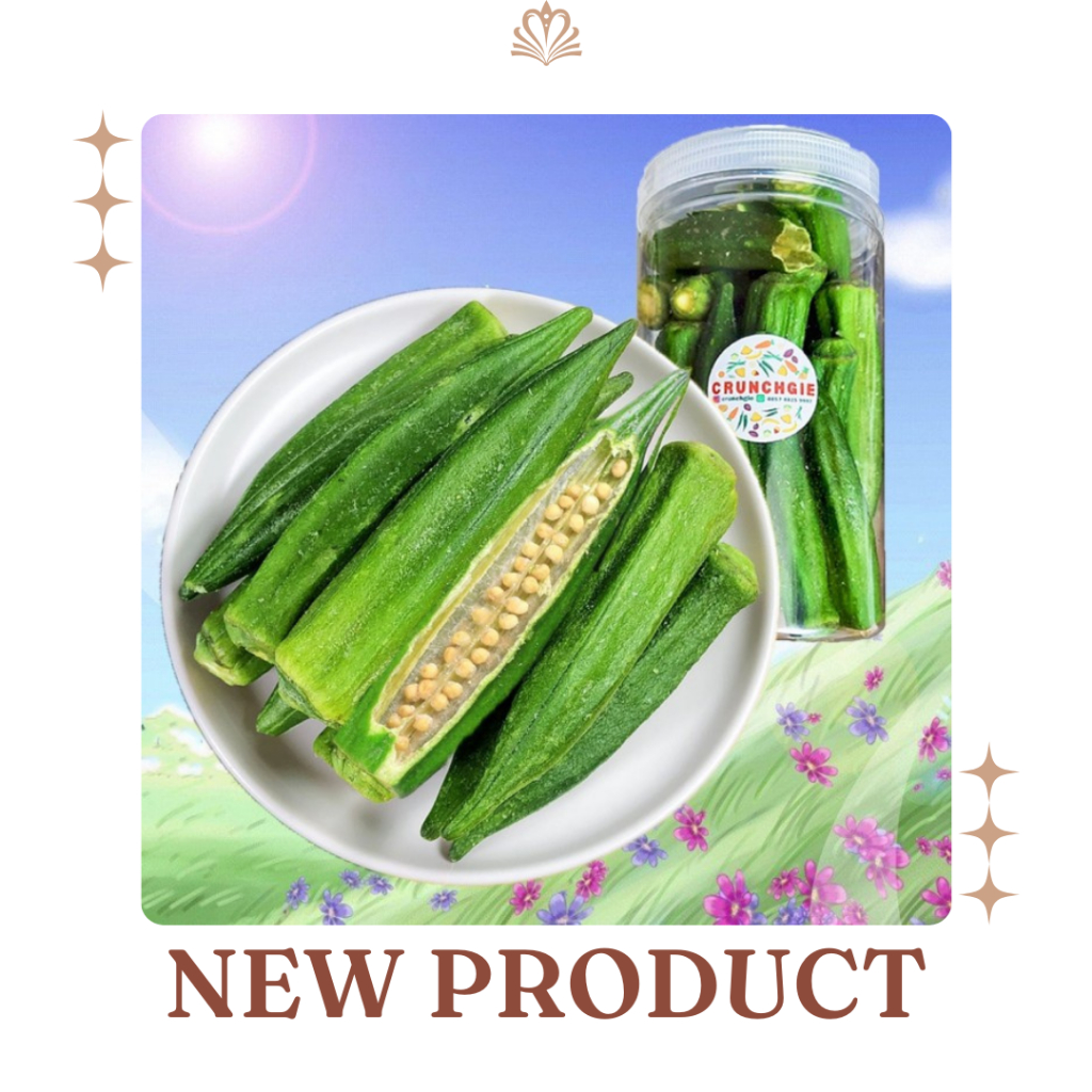 

❤Ready❤ Kripik Sayur Okra Camilan Sehat, Gurih, dan Renyah | Kripik Sayur Okra Toples 1 Liter
