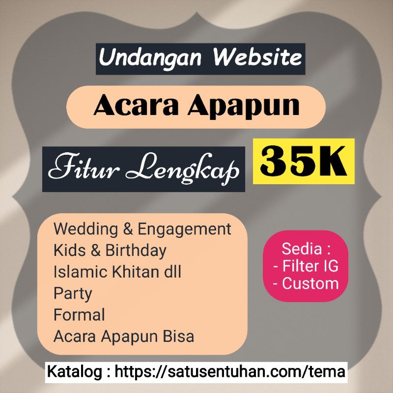 Undangan Website Khitan, Undangan Website Aqiqah, Undangan Website Kantor. Undangan Website Formal, 
