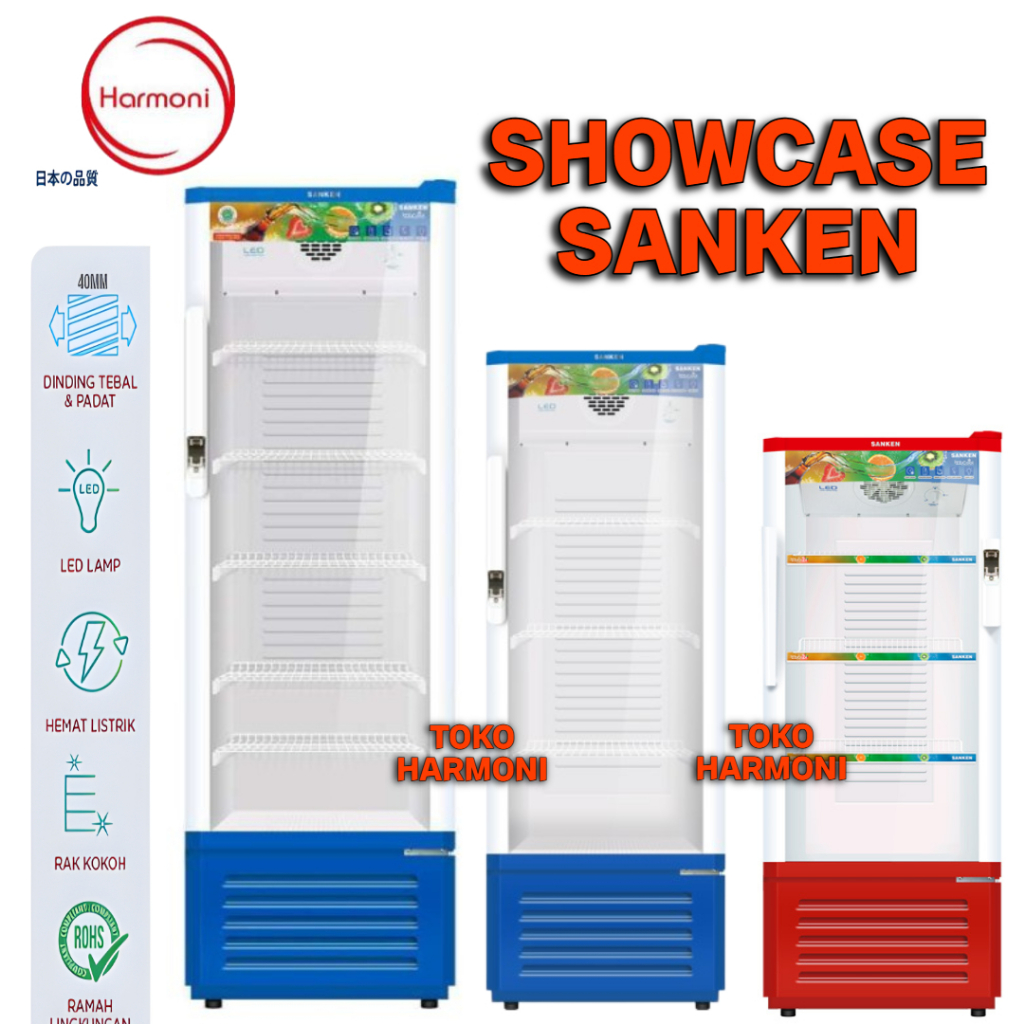SHOWCASE SANKEN KULKAS PENDINGIN MINUMAN SANKEN