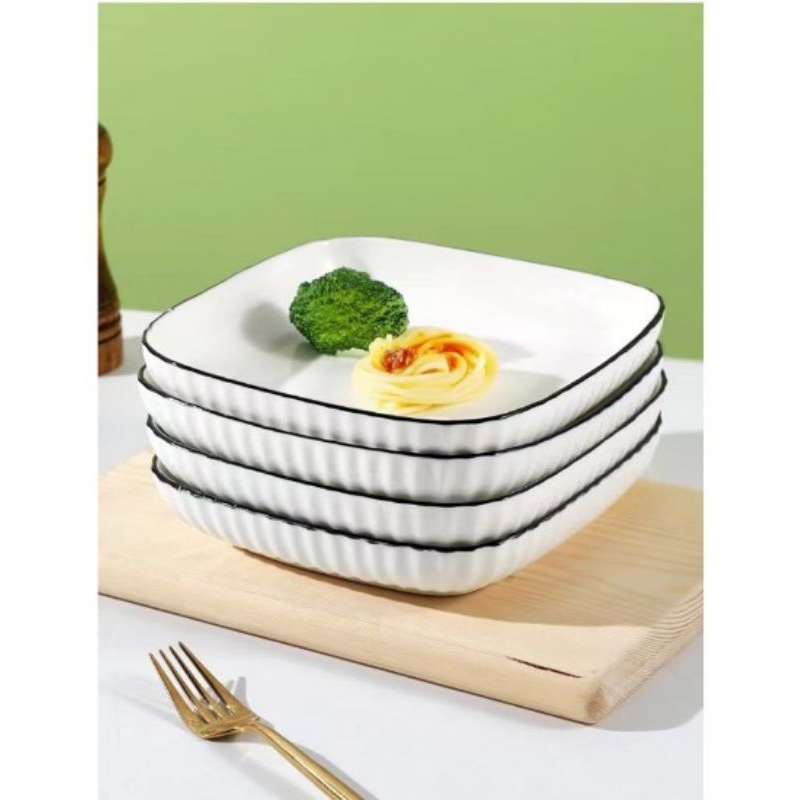 piring/piring keramik jepang/piring square jepang/piring kotak/piring sushi/piring saji/piring makan