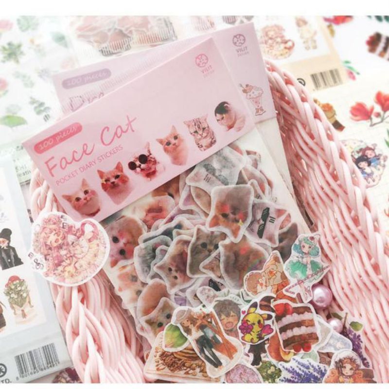 

Sticker Anime Deco Art Girl Chibi Set Isi 100 Buah