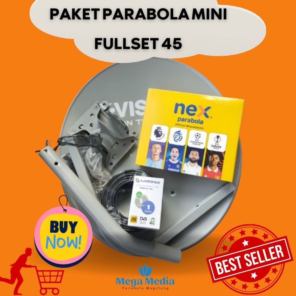 Paket parabola mini NEX PARABOLA KUNING fullset murah meriah langsung pasang