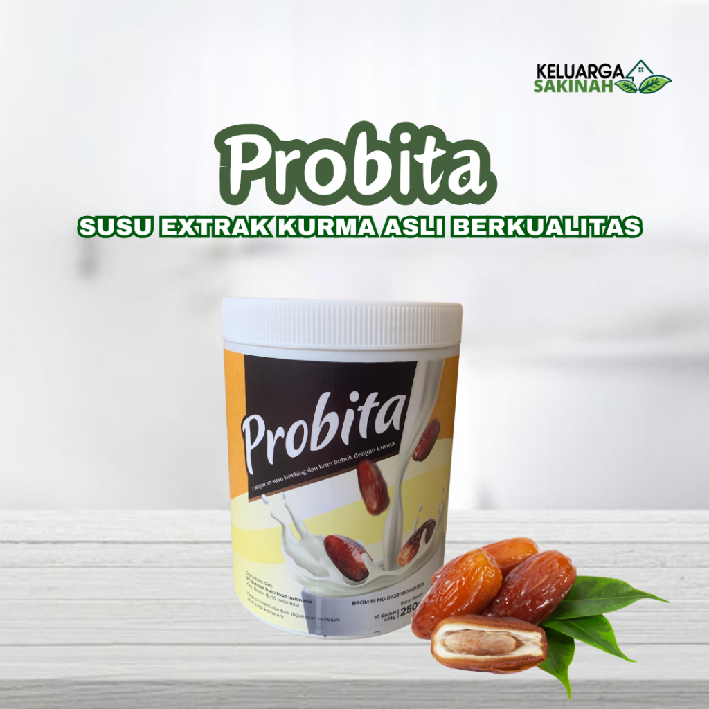 

PROBITA - Susu Kambing etawa Ekstra Kurma Ajwa Asli Untuk Atasi Asam Lambung - Maag - Gerd - Sehatkan Pencernaan - Bebas Diare - Bab Lancar - Atasi Sembelit - Menjaga Tulang dan Gigi - Tanpa Pengawet dan Rendah Gula 250gr