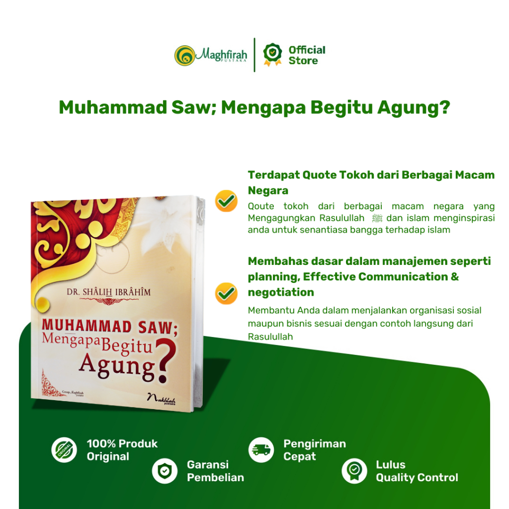 Maghfirah Pustaka Muhammad SAW Mengapa Begitu Agung Buku Psikologi Motivasi Islami Nabi Muhammad SAW