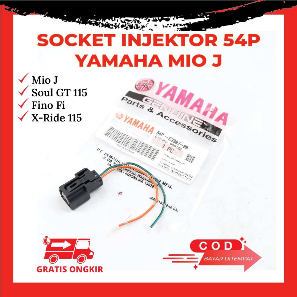 Socket Injektor Mio J Soul GT 115 Original 54P / Kabel Soket Injektor Mio J Mio GT XRide Fino FI 54P