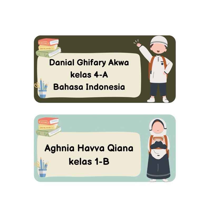 

Isi 40 Sticker Label Nama Free Request Design Tema & Tulisan Sehari Jadi