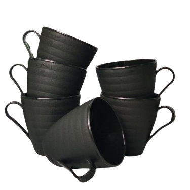 Cangkir 1 Lusin isi 12 pcs Gelas Cangkir Kopi Jadul Kecil Hitam set 12 pcs Cangkir plastik ulir