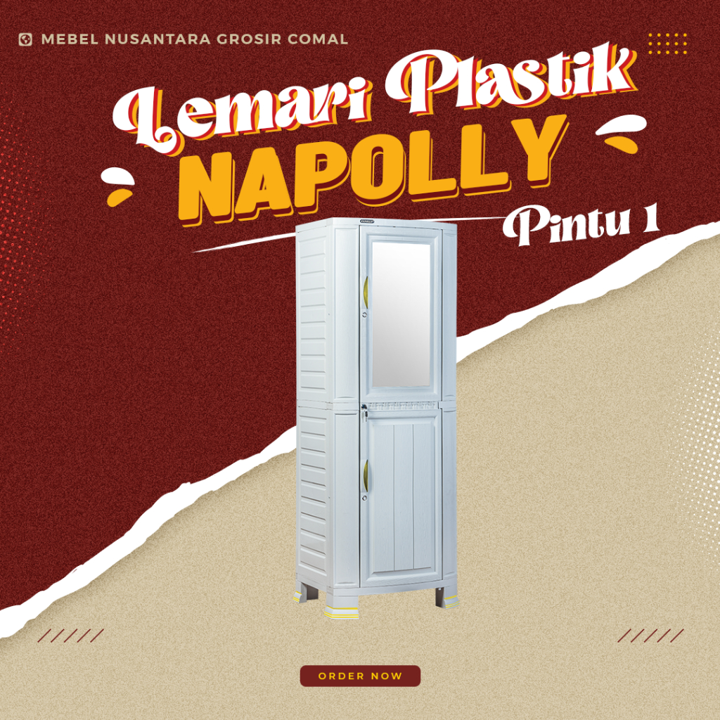 LEMARI PLASTIK PINTU 1 CAPSUL NAPOLLY|LEMARI PLASTIK PINTU 1 TEBAL|