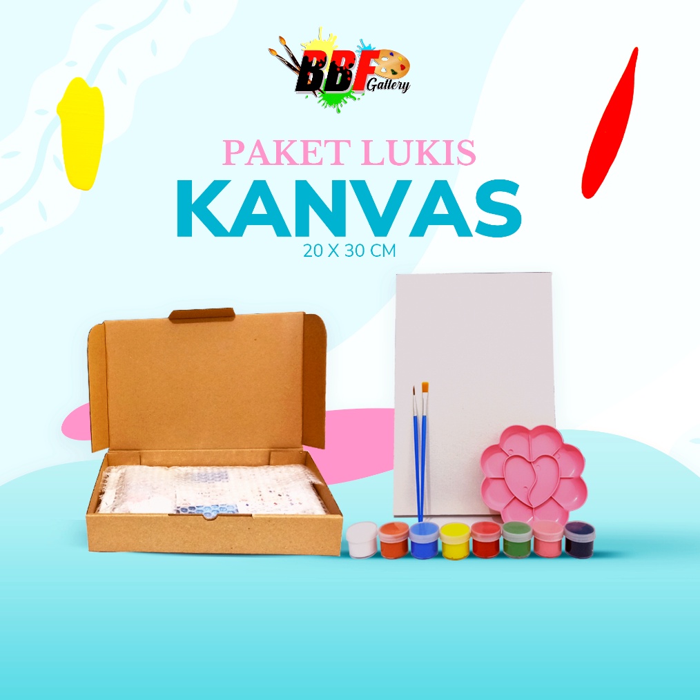 

KODE Q3H9 Paket Lukis Kanvas 2X3 Lengkap Dengan Cat Akrilik Palet Kuas Canvas Painting Set Alat Melukis Stationery Kurikulum Sekolah Seni Lukis