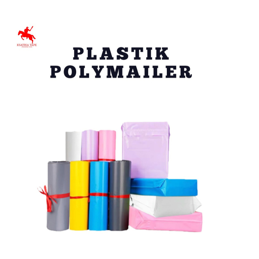 

PLASTIK POLYMAILER Ksatria Tape Polymailer Warna PUTIH Plastik Packing Kemasan/ Packing Olshop