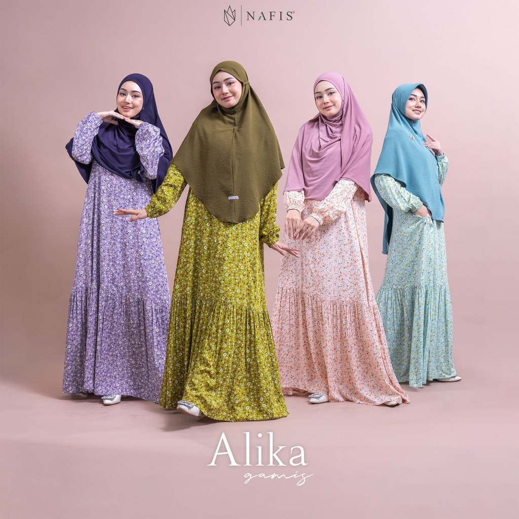 NAFIS Gamis ALIKA Bahan Rayon Premium