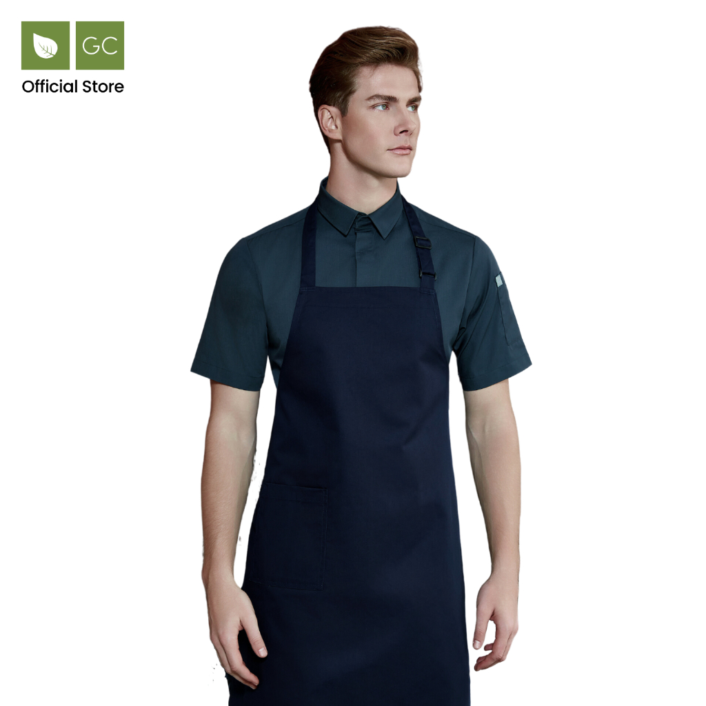 Celemek Penuh Biru Laut / Navy Blue Bib Apron