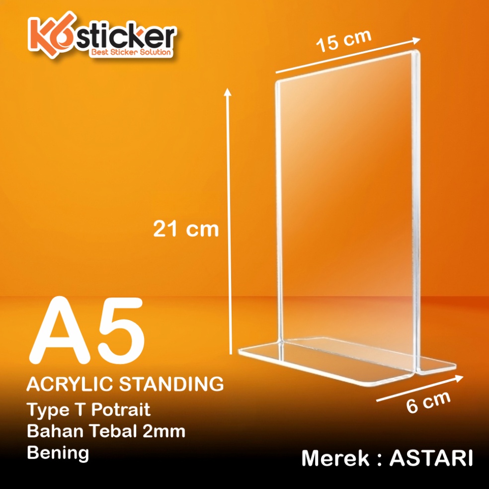 

KODE D6F2 Acrylic Tent Holder Akrilik Tent Card A5 T Portrait 2mm krilik Acrylic A5 Tent card akrilik daftar menu akrilik nomor meja akrilik menu brosur acrylic display order Akrilik Qris Stand Qris