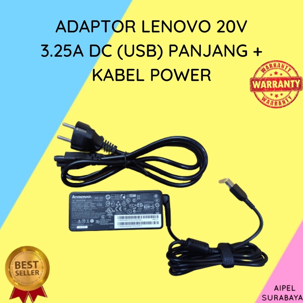 LENOVO2325UPKP  ADAPTOR LENOVO 2V 325A DC USB PANJANG  KABEL POWER c G1G2