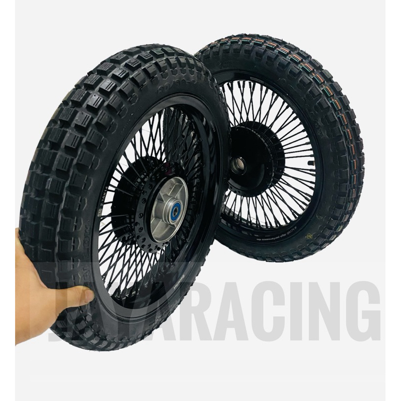 Velg scarlet jari jari seribu kipas ring 14 215 185 plus ban Grand C70 Supra lama Legenda Win