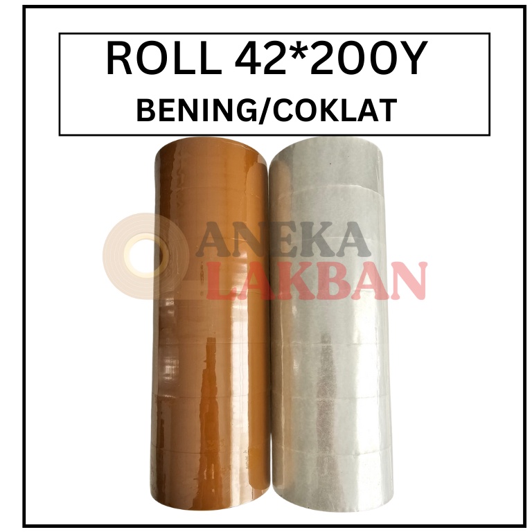 

1 ROLL ISI 7 PCS HORICI LAKBAN BENING COKLAT 2 INCH 42MMx2 Yard ISOLASI BENING COKLAT TERMURAH KODE S1R7
