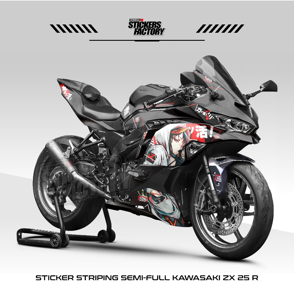 STICKER STRIPING SEMIFULL KAWASAKI NINJA ZX25R / DECAL ZX25R / STIKER MOTOR ZX25 VARIASI / ZX25 / 8