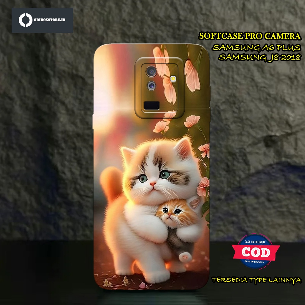 ORIBOXSTORE - Case SAMSUNG A6 PLUS / SAMSUNG J8 2018 Terbaru - Motif Kucing - Casing SAMSUNG A6+ / S
