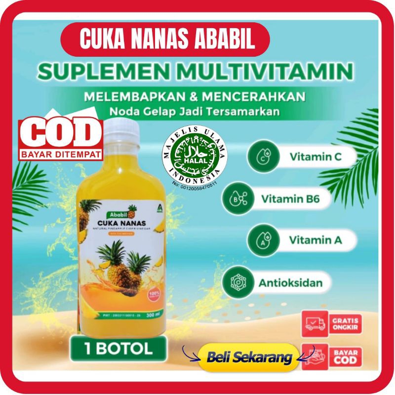 

CUKA NANAS ABABIL 300 ML - CUKA NANAS MURNI CUKA NANAS WITH MOTHER CUKA NANAS UNTUK DIABETES & KOLESTEROL AMPUH