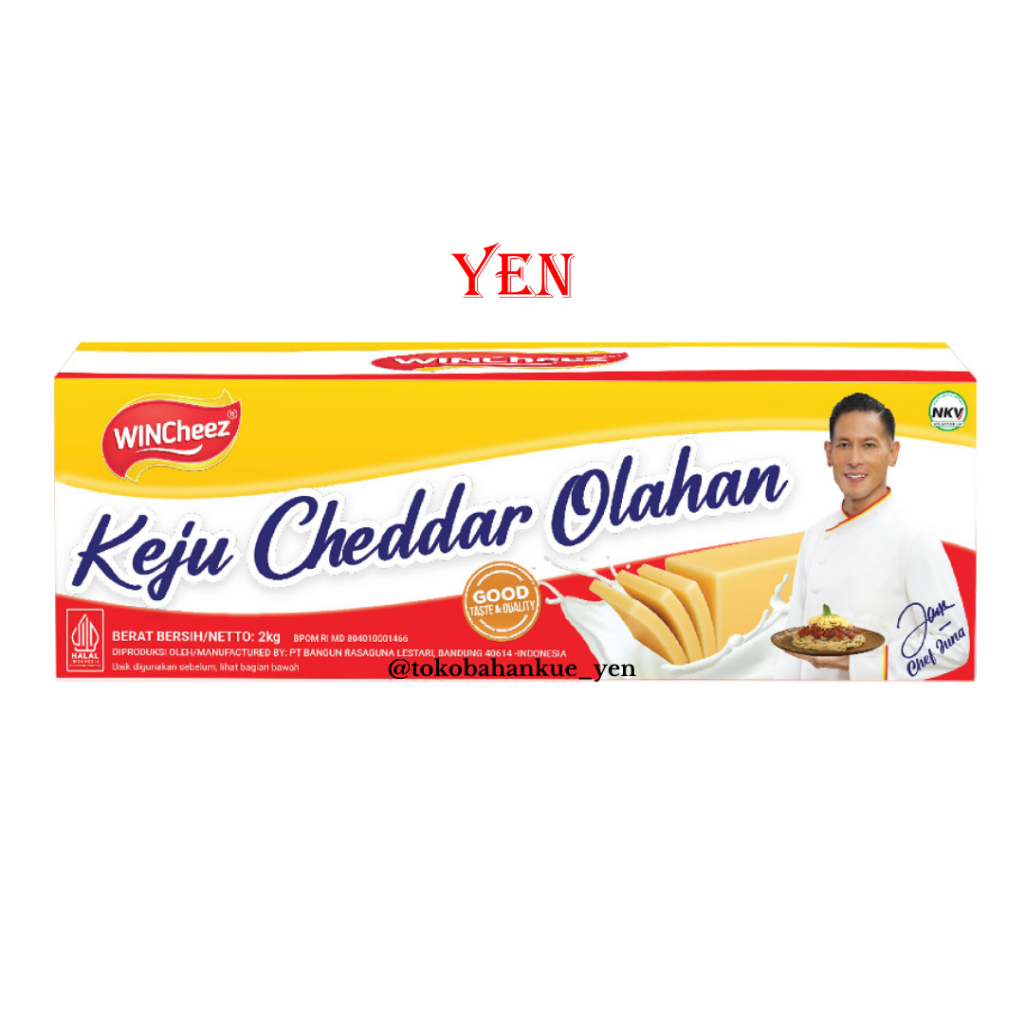 

Win Cheez / Win Cheese / Keju Parut / Keju Batangan / Keju Cheddar 2Kg