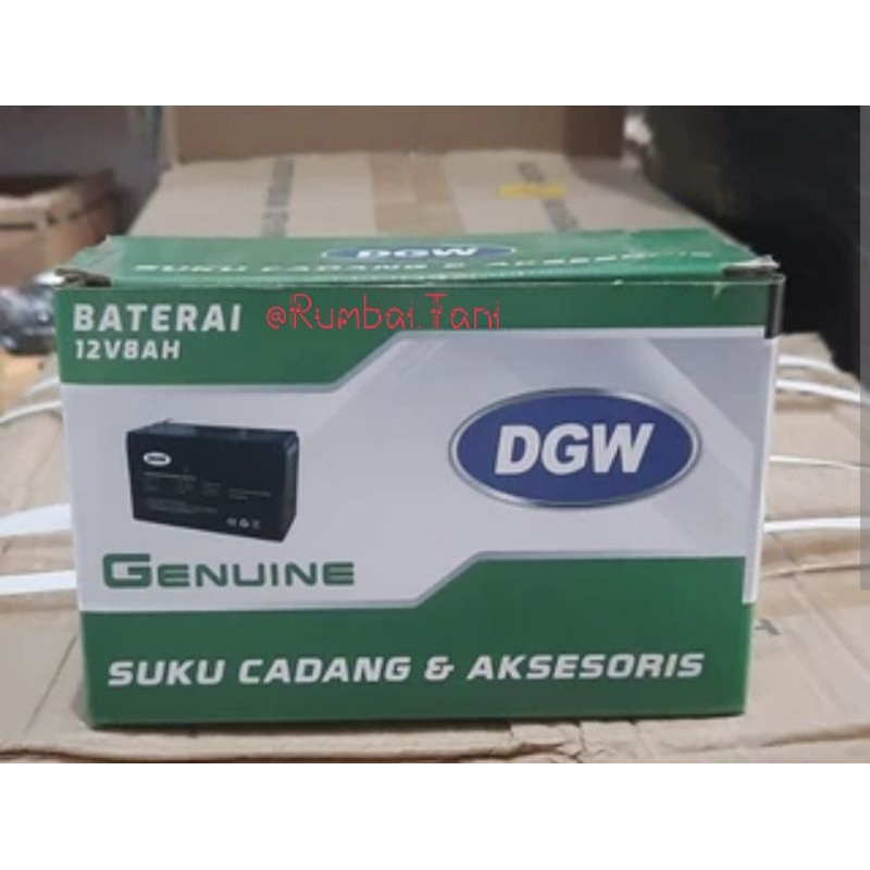 Aki Kering Tangki Sprayer Elektrik DGW 12V 8AH Original Accu