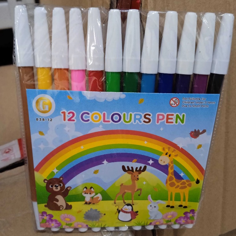 

SERBA SERBI APEN Spidol 12 Warna ATK Kantor Sekolah Mewarnai Anak