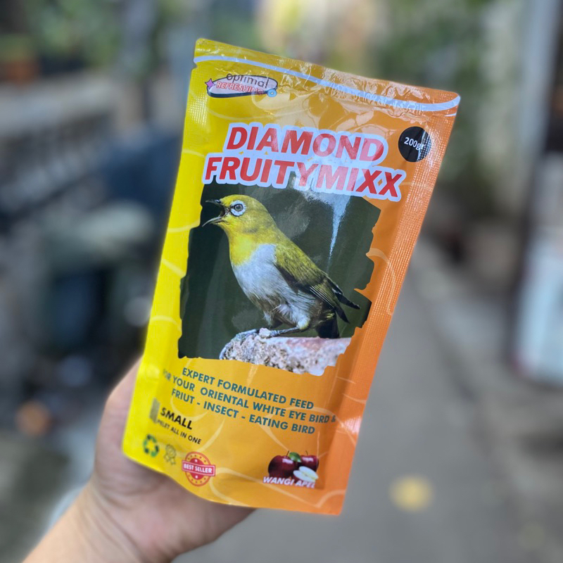 VOER DIAMOND FRUITYMIXX pakan burung pleci ekstak buah apel dosis tinggi
