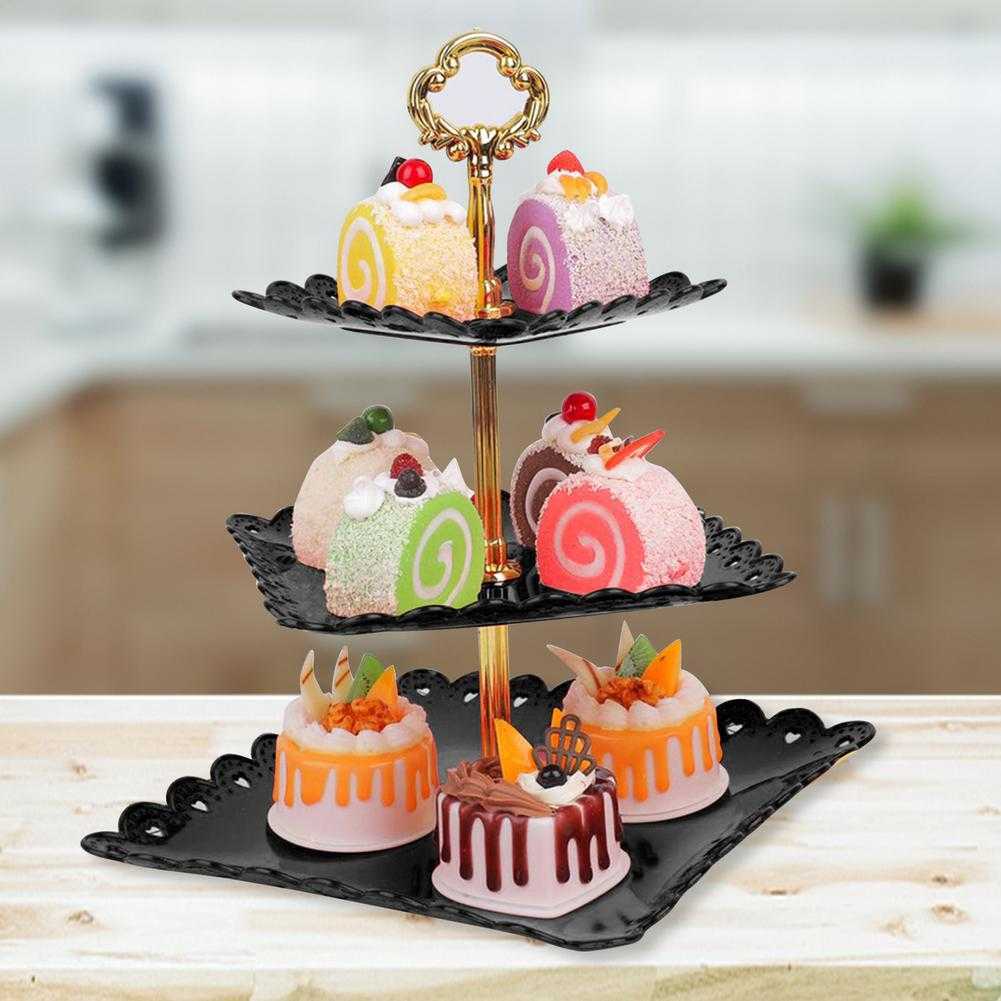 STAND KUE SUSUN 3 TINGKAT RAK STAND PIRING KUE SUSUN 3 TINGKAT DAPAT DI LEPAS