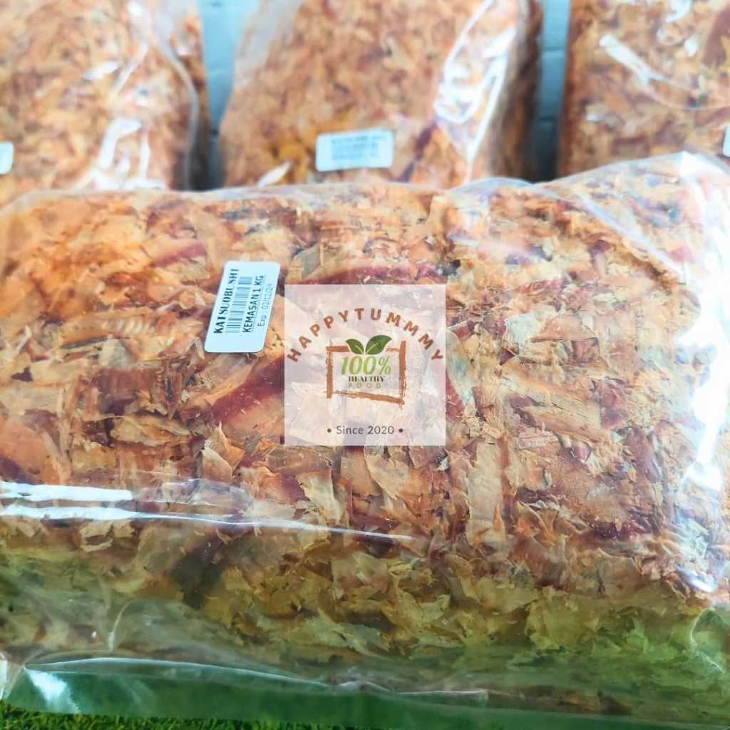 

HPT - KATSUOBUSHI 1 KG HALAL Shaved Bonito Flakes/Katsuo Bushi Serutan Ikan Cakalang Asap Serut