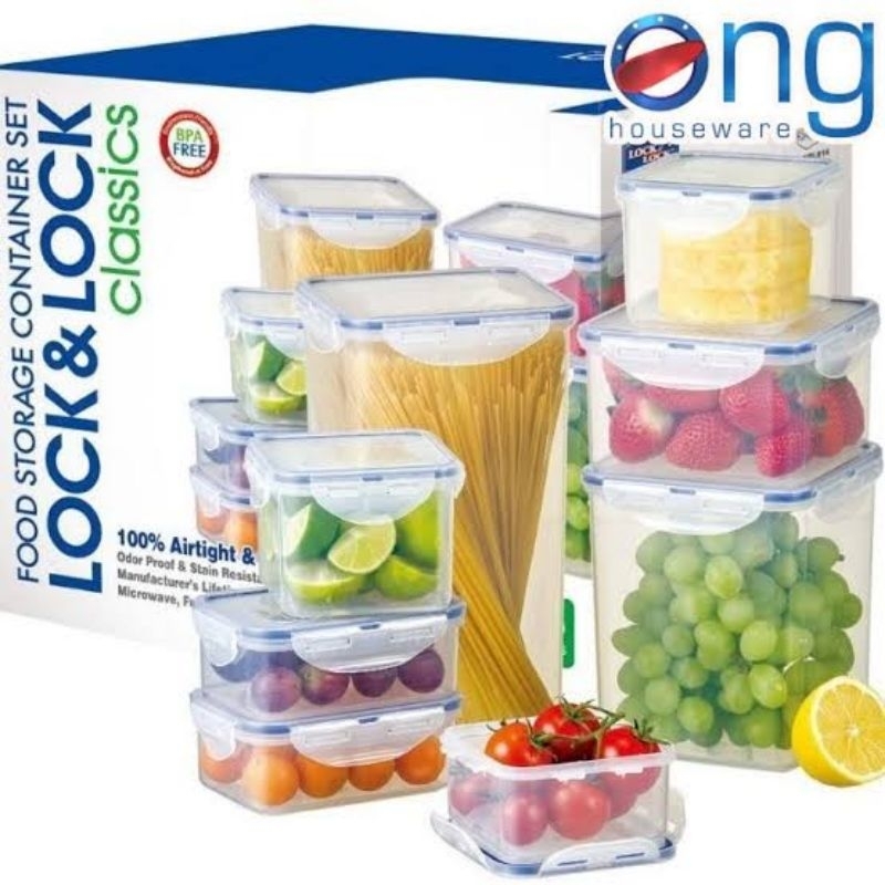 lock and lock classic 8 set, lock & lock food storage container sets  classics