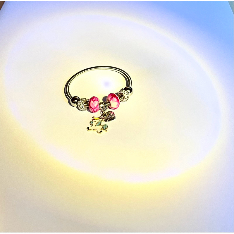 Gelang bracelet charms unicorn pandora titanium