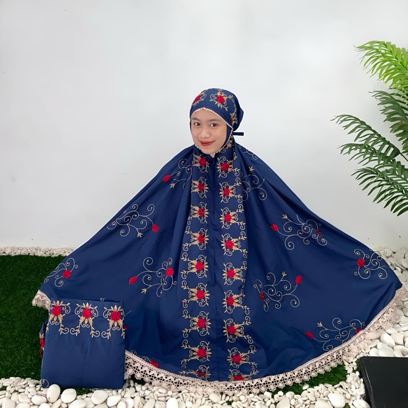 MUKENA DEWASA UZMA JUMBO 2IN1 FULL BORDIR