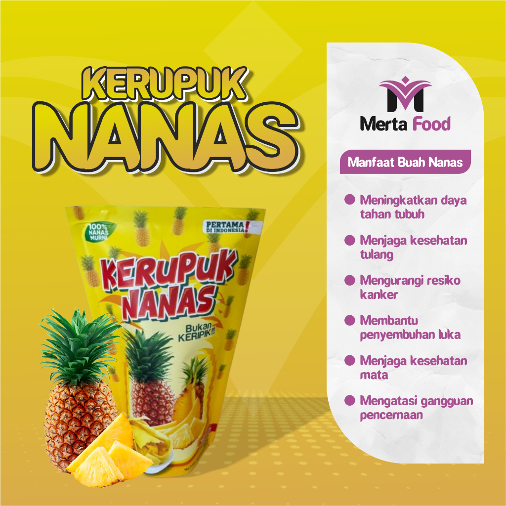 

Kerupuk Nanas ( Kerupuk bukan Keripik, Pertama di Indonesia ) kerupuk buah