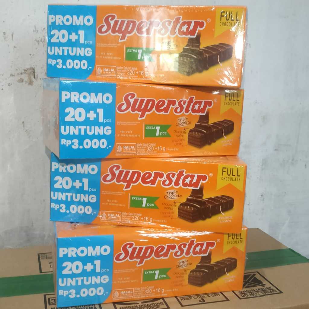 

MURAH - SUPER STAR KEMASAN BARU Wafer 20 X 16 GR ( @1000)