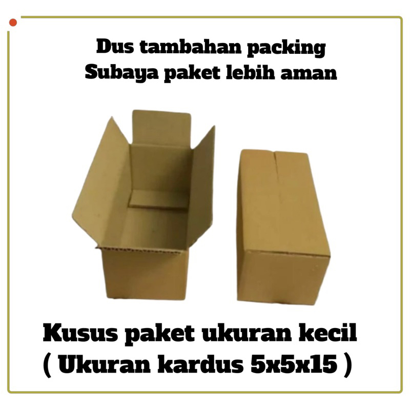 

Kardus Packing 5x5x15 Kusus Paket Ukuran Kecil
