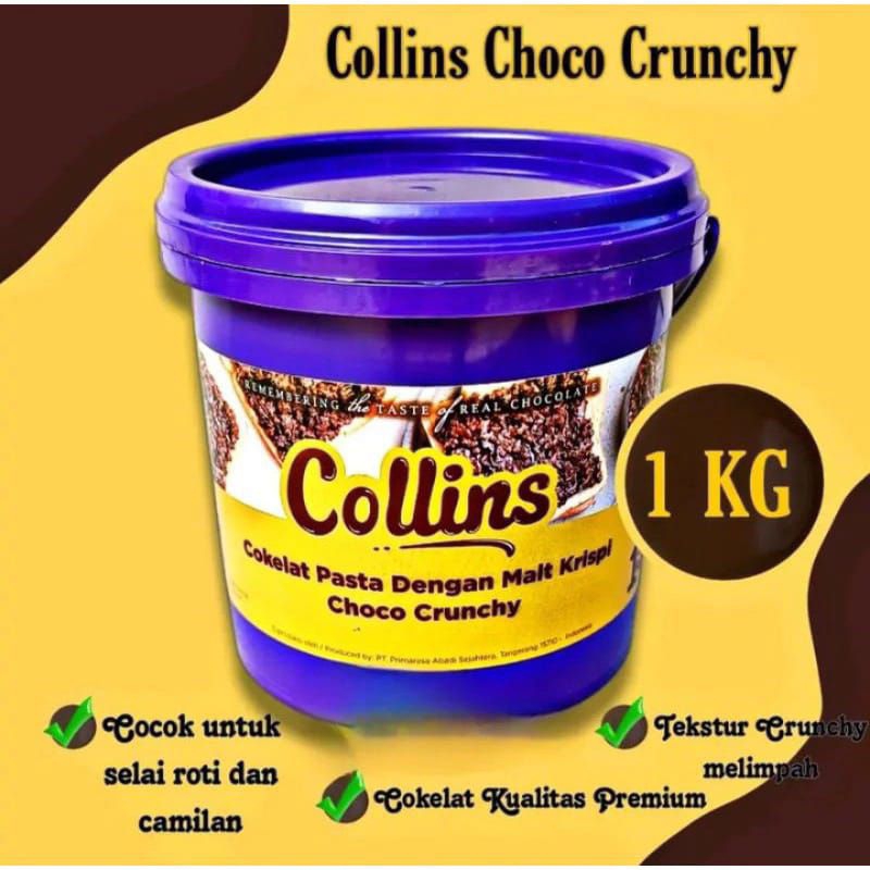 

Collins Dip Glaze Choco Crunchy - Selai Cokelat Pasta Malt Krispi kemasan 1kg