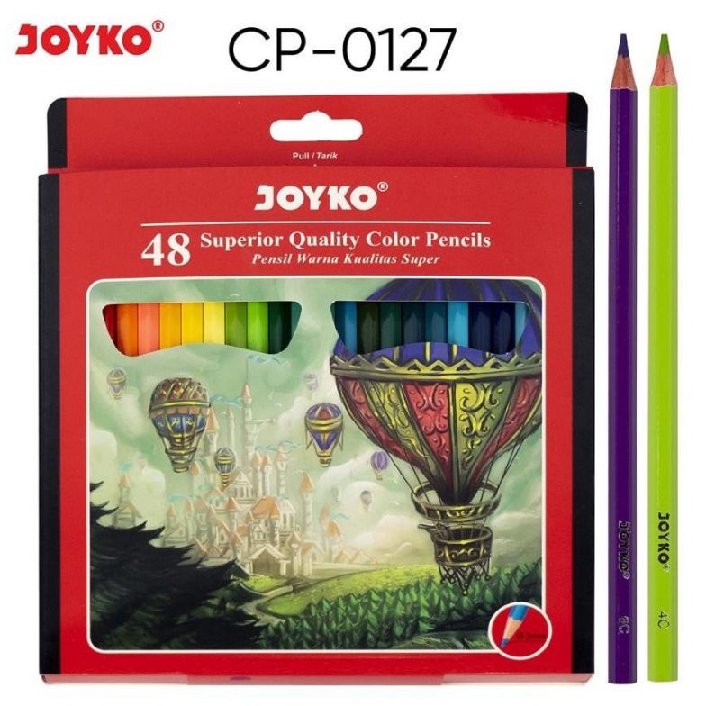 

BERKUALITAS Pensil Warna CP127 Superior Quality Set 48 Warna Joyko