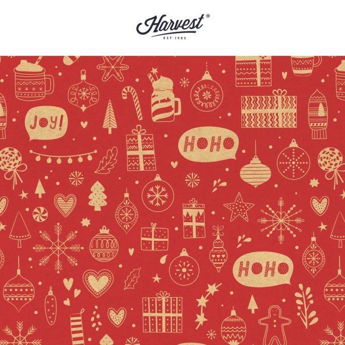 

SUPER Kertas Kado Natal Harvest Wrapping Paper Xmas Shining Red Gifts