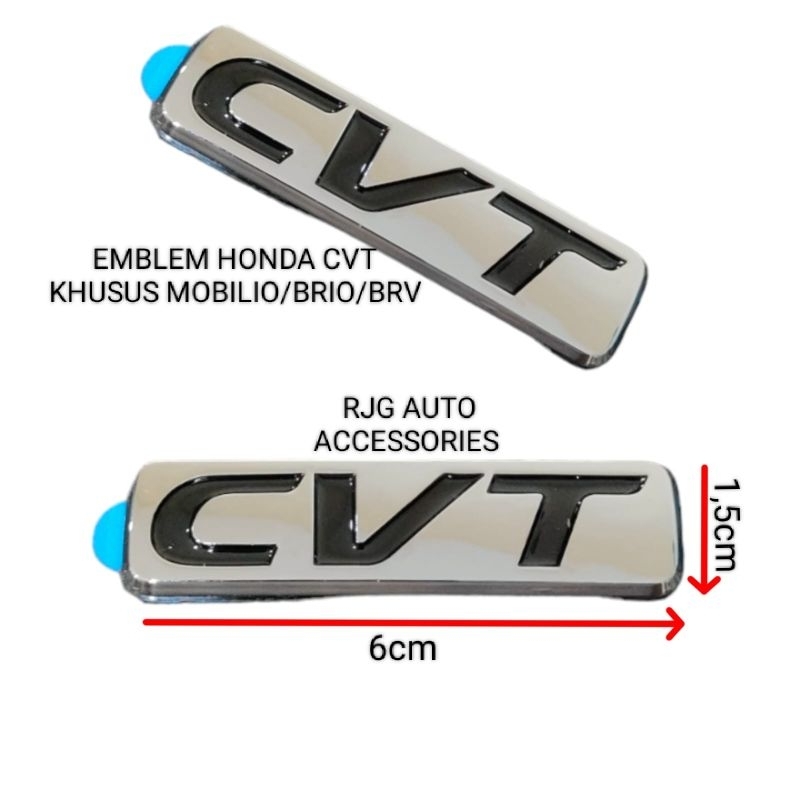EMBLEM TULISAN HONDA CVT MOBILIO BRV BRIO CHROME HONDA CVT