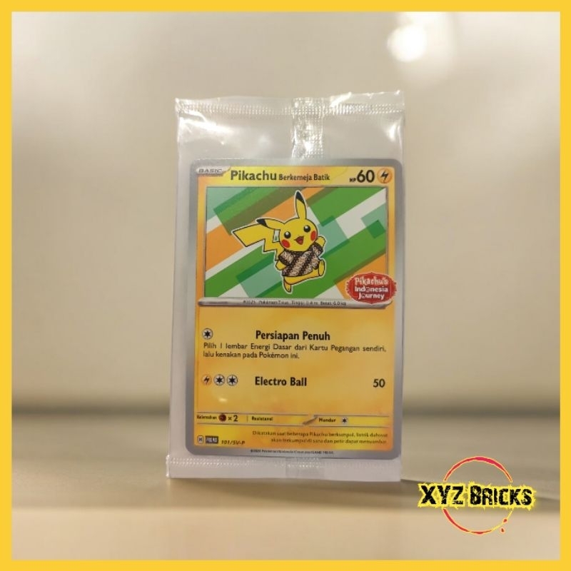 Kartu Pokemon TCG - Pikachu Berkemeja Batik