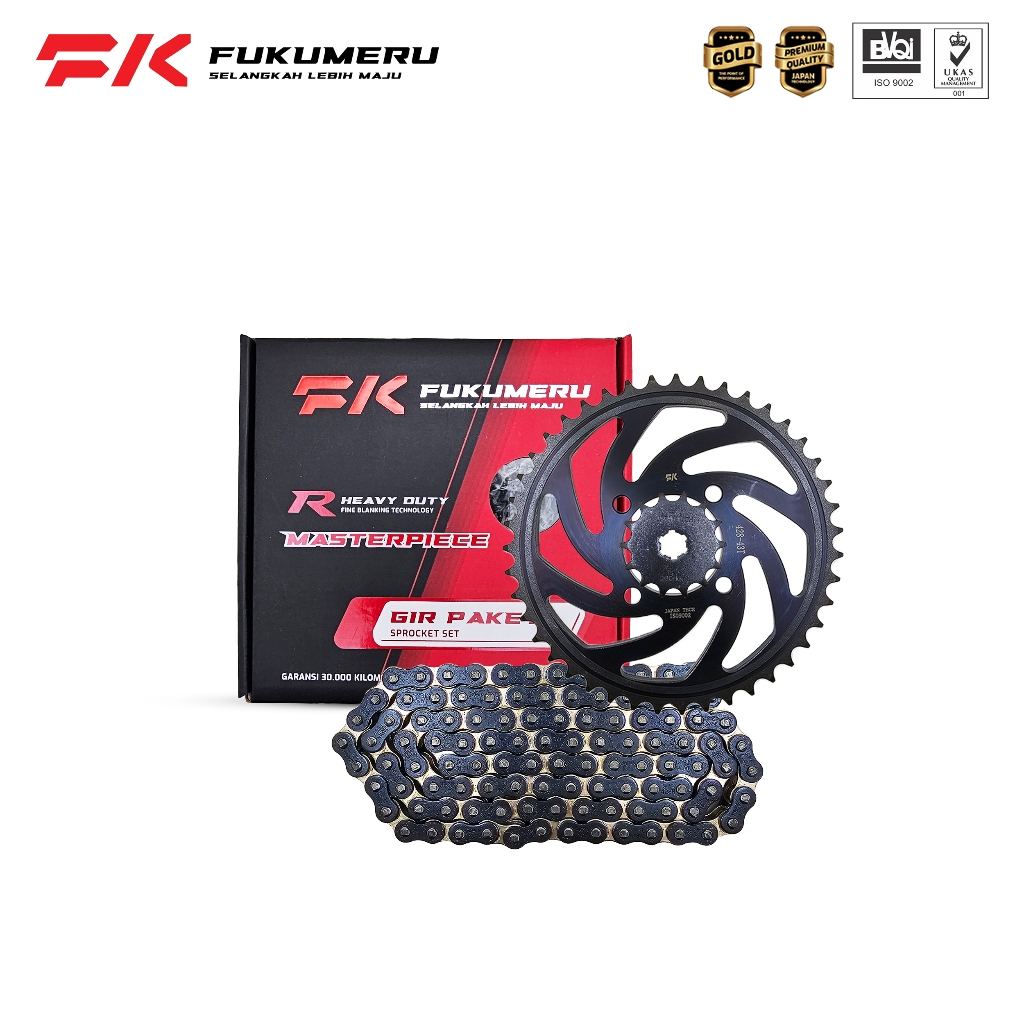 Fukumeru Gear Set Gir Paket Satria/R / Gir Set / Gear Paket / Chain Kit / Rantai Set
