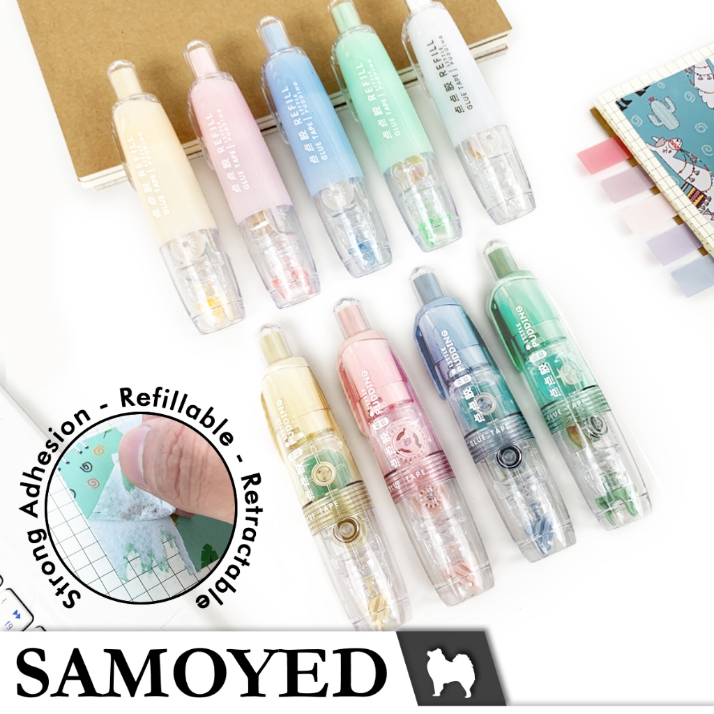 

SAMOYED GLTD-CG Pita Lem Kertas / Paper Glue / Adhesive / Double Tape Roll / Roller / Dispenser