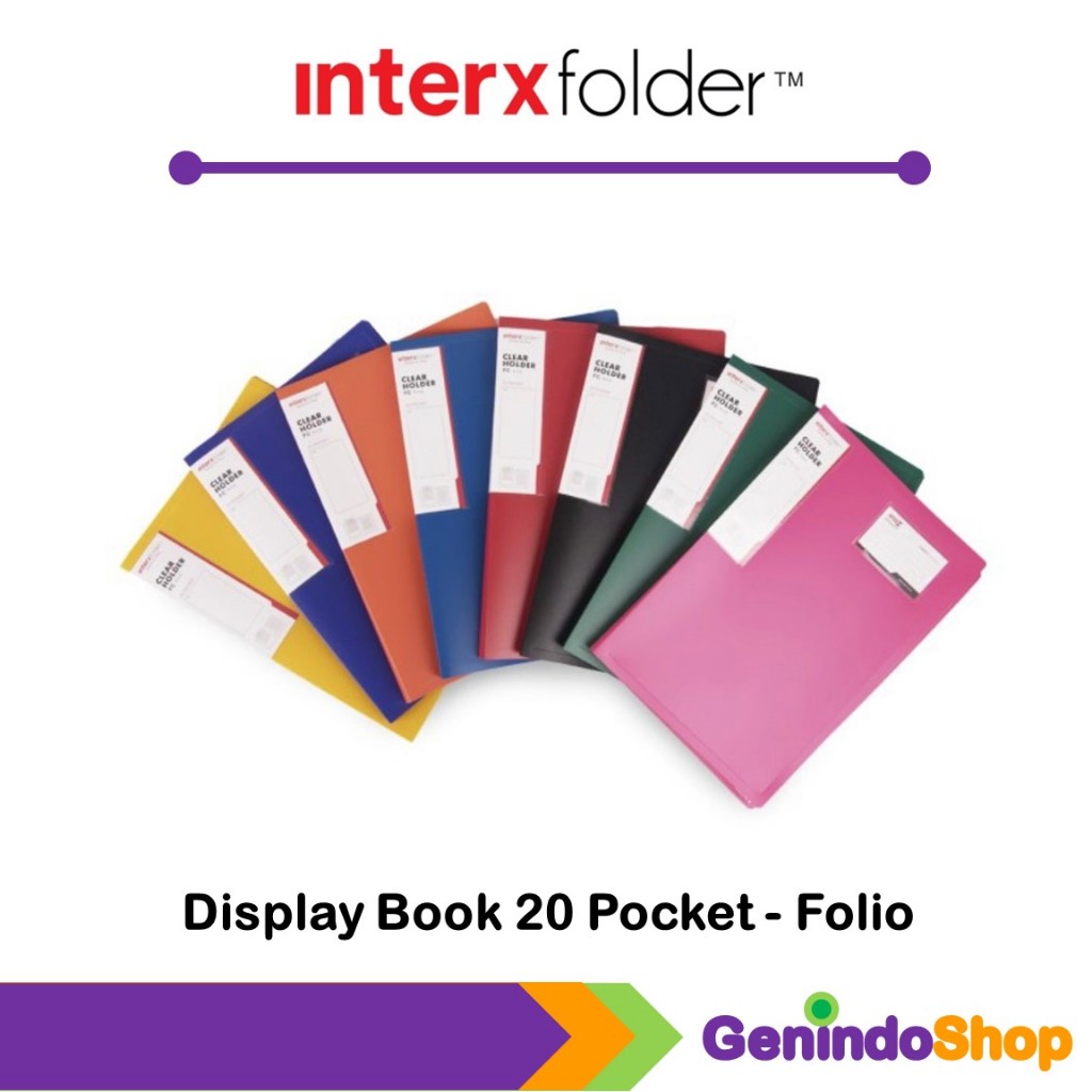 

Display Book F4 / Clear Holder Folio 20 Pocket Interxfolder