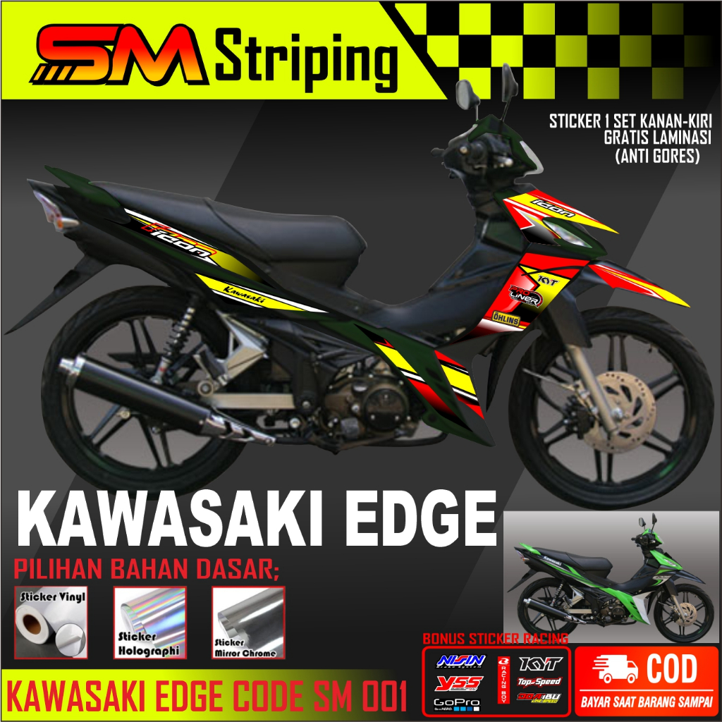 STRIPING STICKER KAWASAKI EDGE striping kawasaki edge sm 001