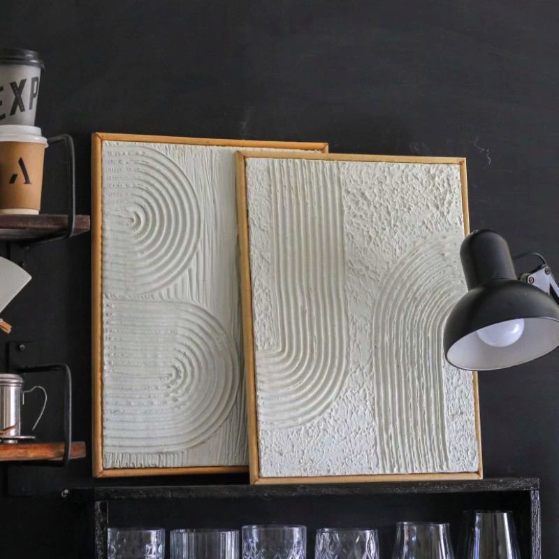Hiasan dinding TEXTURE ART walldecor 20x30 ruang tamu Cafe/Lukisan semen/AESTHETIC/
